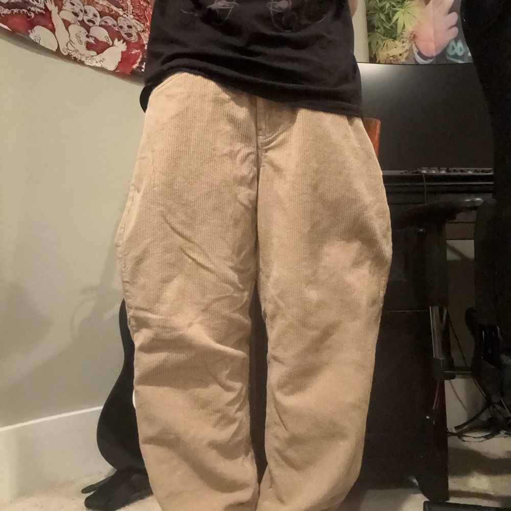 Empyre Men's Beige Corduroy Pants